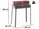 Mille Flavia s/r 55 - Handgefertigter Eisen-Holzkohlegrill - 55,5x29,5cm