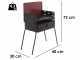 Seven Italy Pic-Nic Grillkoffer - Handgefertigter Holzkohlegrill aus Eisen - 40x28cm