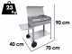 Seven Italy Achille Large - Handgefertigter Holzkohlegrill aus Edelstahl - 67,5x37cm