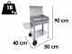 Seven Italy Achille Small - Handgefertigter Holzkohlegrill aus Edelstahl - 47,5x37cm