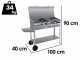 Seven Italy Achille Big - Handgefertigter Holzkohlegrill aus Edelstahl - 2x 47,5x37cm