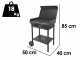 Seven Italy Vulcano ECO Small - Handgefertigter Holzkohlegrill aus Eisen - 47,5x37cm