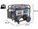 BullMach AMBRA 9500 E - Benzin-Stromerzeuger mit R&auml;dern mit AVR-Regelung 7.5 kW - Dauerleistung 7 kW - 230V