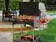 Famur BK 8 ELITE - Grill 2 in 1 zum Grillen mit Holz oder Kohle