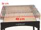 Famur BK6 Life Camping-Holzkohlegrill - Chromgitter 48x36 cm