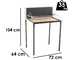 Famur BK7 Light - Holz- und Holzkohlebrikett- Grill 2 in 1 - Grillrost aus Chromstahl  70x48 cm