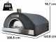 AgriEuro inox F00100 - Industrieller Holzbackofen - 220x160x98 cm