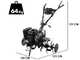 Motorhacke Blackstone MHG 1800 2+1 mit Benzinmotor von 212 ccm