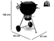 Weber Master Touch Premium E-5770 BLK Holzkohlegrill - Abmessungen des Grillrosts 57 cm