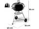 Weber Compact Kettle 57 - Holzkohlegrill - Grilldurchmesser 57 cm
