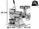FIMAR TC22T - elektrischer Fleischwolf - mit integrierter Hartk&auml;sereibe - Schneideeinheit aus Aluminium - 230V