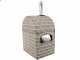 AgriEuro PULCINELLA STONE - Holzbackofen f&uuml;r den Au&szlig;enbereich - grau - 80X60 - 4 Pizzen