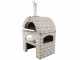AgriEuro PULCINELLA STONE - Holzbackofen f&uuml;r den Au&szlig;enbereich - grau - 80X60 - 4 Pizzen