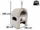 AgriEuro PULCINELLA STONE - Holzbackofen f&uuml;r den Au&szlig;enbereich - grau - 80X60 - 4 Pizzen