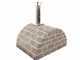 AgriEuro FAMILY STONE - Holzbackofen f&uuml;r den Au&szlig;enbereich - grau - 4 Pizzen - 80X60