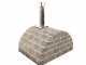 AgriEuro FAMILY STONE - Holzbackofen f&uuml;r den Au&szlig;enbereich - grau - 4 Pizzen - 80X60