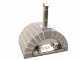 AgriEuro FAMILY STONE - Holzbackofen f&uuml;r den Au&szlig;enbereich - grau - 4 Pizzen - 80X60