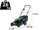 Greenworks GD48LM46 48V - Akku-Rasenm&auml;her - SOLO - AKKU UND LADEGER&Auml;T NICHT ENTHALTEN