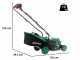 Akku-Rasenm&auml;her zum Schieben RIBIMEX PRBAT20-TON33 - 2x20V 4Ah Akku - 34 cm Schnittbreite