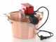 Elektrischer R&uuml;hrtopf f&uuml;r Polenta NuovaFac Cuoca Automatica aus geh&auml;mmertem Kupfer, Flachboden 4L - 5W