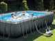 Intex Ultra XTR Frame 26368NP - 732x366x132 cm - Aufstellpool + Reinigungs- + Volleyballset