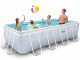 Intex Prisma Frame Chevron 26780NP - 400x200x100 cm - Aufstellpool + Filterpumpe und Poolleiter