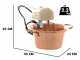LAR Polentamatic -  Elektrischer Kupfer-R&uuml;hrtopf f&uuml;r Polenta mit flachem Boden - 3.5L - max. 8W