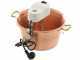Novital - Elektrischer Kupfer-R&uuml;hrtopf f&uuml;r Polenta - flacher Boden - 4,7 L - 4W