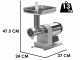 Tre Spade TC-12 Edelstahl/160 Elegant &ndash; Elektrischer Fleischwolf &ndash; 480 W &ndash; Nr. 12