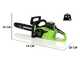 Greenworks GD40CS15K4 - Akku-Astkettens&auml;ge - Schwert 35 cm - 40V 4Ah