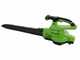 Greenworks GD40BVII - Akku-Laubbl&auml;ser/Laubsauger - SOLO - OHNE AKKU UND LADEGER&Auml;T