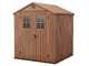 Keter Darwin braun - Gartenhaus - mit Frontfenstern - 190x183x221 cm