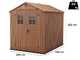 Keter Darwin braun - Gartenhaus - mit Frontfenstern - 190x244x221 cm