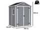 Keter Manor grau - Gartenhaus - mit Seitenfenster - 185x152x226 cm