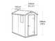 Keter Manor beige - Gartenhaus - mit Seitenfenster - 130x192x198 cm
