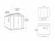 Keter Factor beige - Gartenhaus - mit Seitenfenster - 256.5x255x243 cm
