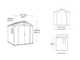 Keter Factor beige - Gartenhaus - Seitenfenster - 256.5x182x243 cm