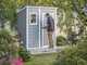 Keter Manor Pent grau - Gartenhaus - mit Seitenfenster - 183.5x111x200.5 cm