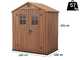 Keter Darwin braun - Gartenhaus - mit Frontfenstern - 190x122x221 cm
