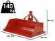 Francini PR 130 - Heckschaufel mit hydraulischem Umkippen - ab 130 cm - Tragf&auml;higkeit 500 kg