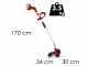 Einhell GP-CT 36/35 Li - Elektro Rasentrimmer mit Batterie 36V - 2 x18V/4Ah