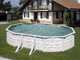 Gre Finlandia Oval 610x375x120cm - Oberirdischer Stahlpool