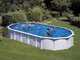 Gre Haiti Ovale 915x470x132cm - Oberirdischer Pool - Eingegrabene Balken