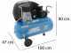 ABAC Mod. A39 100 CT3 - Dreiphasiger Kompressor mit Riemenantrieb - 100 L