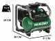 HIKOKI EC36DAW4Z - Tragbarer kabelloser Kompressor - 36V - OHNE BATTERIEN UND LADESTATIONEN