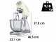 Smeg SMF02CREU Creme/Beige - Planetenkneter - Edelstahlsch&uuml;ssel  4,8 Liter