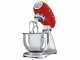 Smeg SMF02RDEU Rot - Planetenkneter - Edelstahlsch&uuml;ssel 4,8 Liter
