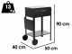 Seven Italy Stella Small - Holzkohlegrill aus hochwertigem Eisen - 47,5x37cm