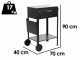Seven Italy Stella Large - Holzkohlegrill aus hochwertigem Eisen - 67,5x37cm