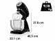 Smeg Full Color schwarz - K&uuml;chenmaschine - Edelstahl-Sch&uuml;ssel 4,8 Liter